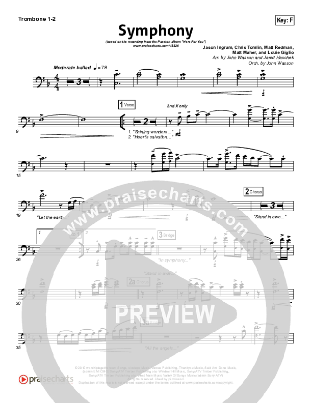 Symphony Trombone 1/2 (Chris Tomlin / Passion)