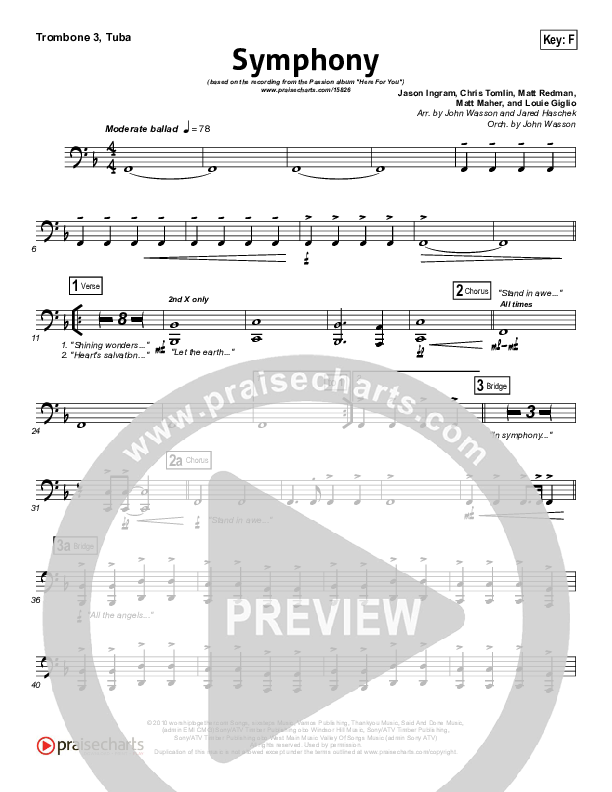 Symphony Trombone 3/Tuba (Chris Tomlin / Passion)
