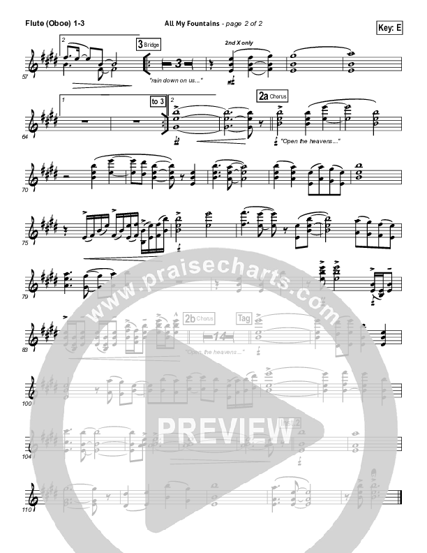 All My Fountains Wind Pack (Chris Tomlin / Passion)