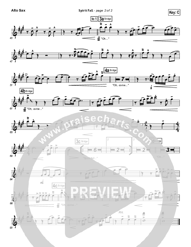 Spirit Fall Alto Sax (Chris Tomlin / Passion)