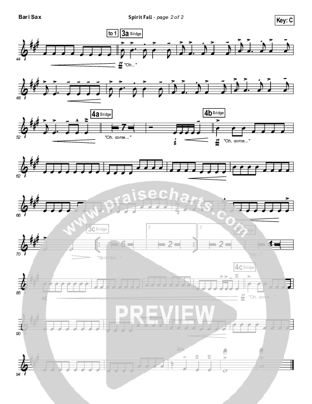 Spirit Fall Bari Sax (Chris Tomlin / Passion)