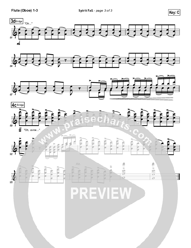 Spirit Fall Flute/Oboe 1/2/3 (Chris Tomlin / Passion)