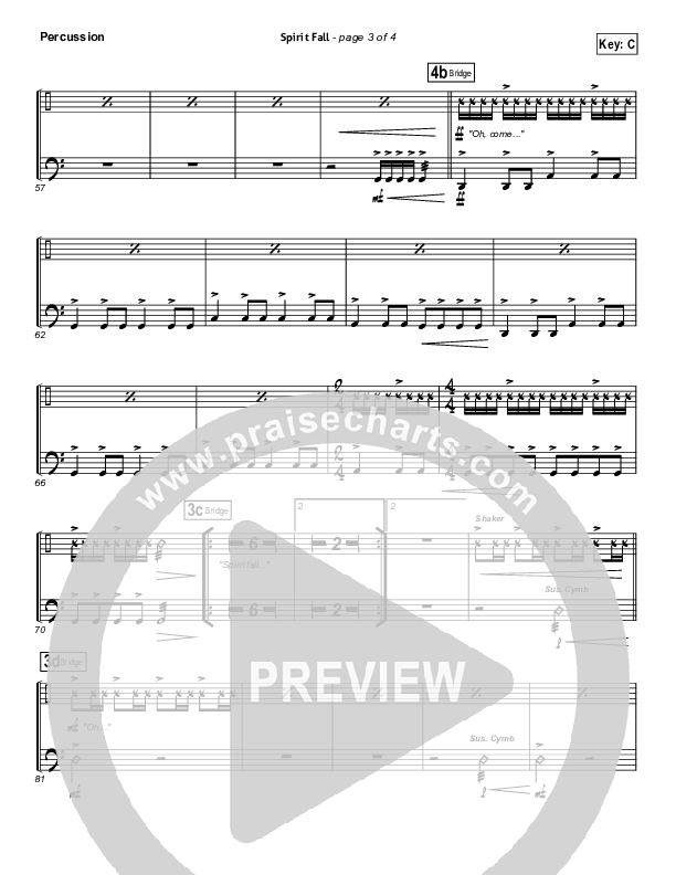 Spirit Fall Percussion (Chris Tomlin / Passion)