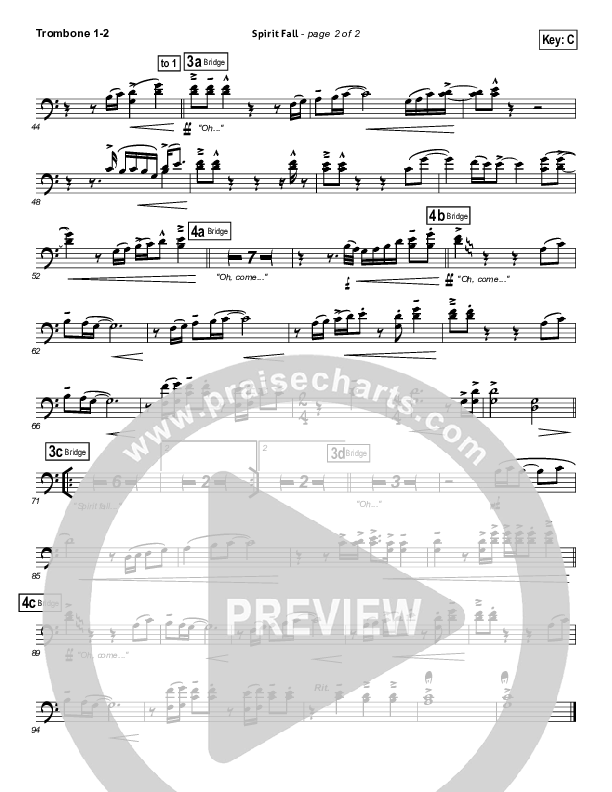 Spirit Fall Trombone 1/2 (Chris Tomlin / Passion)