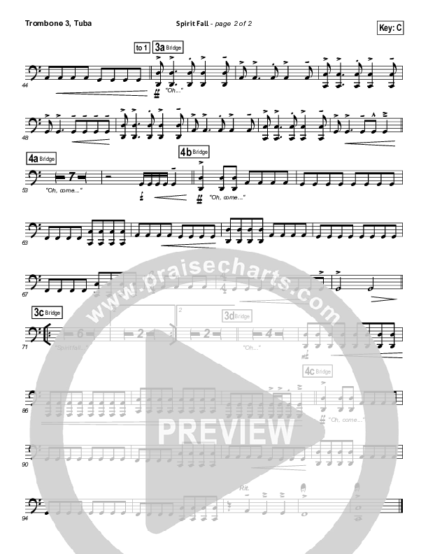 Spirit Fall Trombone 3/Tuba (Chris Tomlin / Passion)