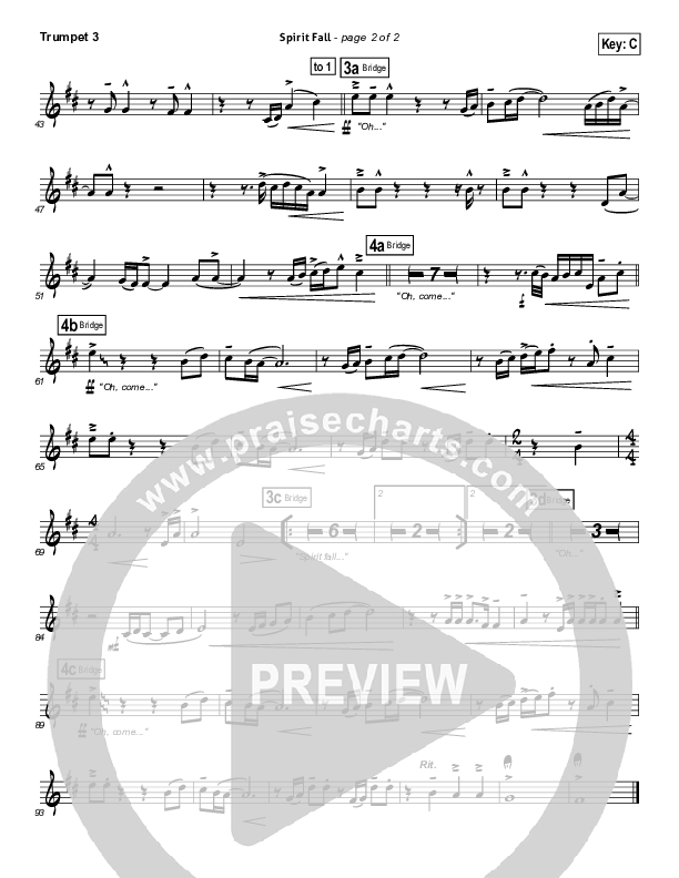 Spirit Fall Trumpet 3 (Chris Tomlin / Passion)