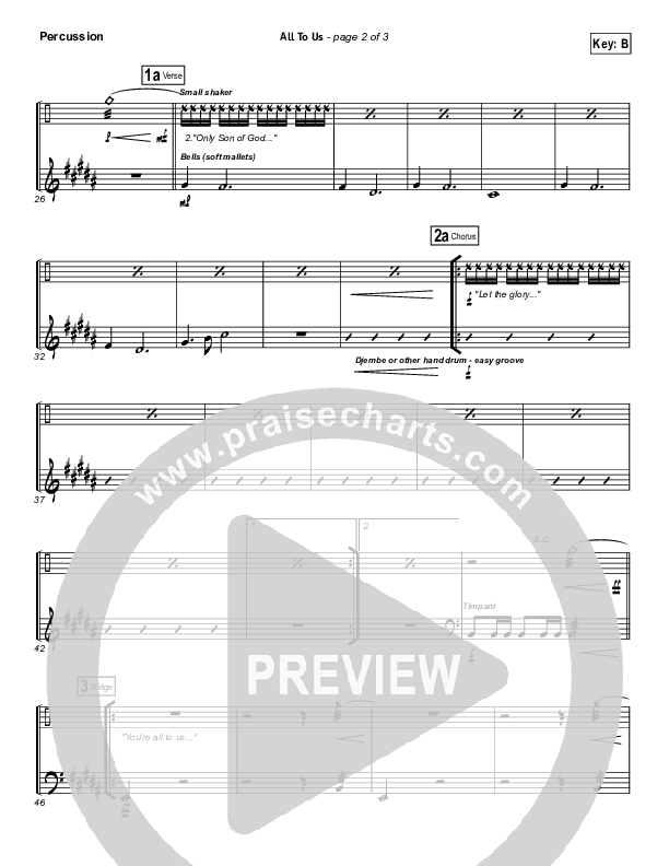 All To Us Percussion (Chris Tomlin / Passion)