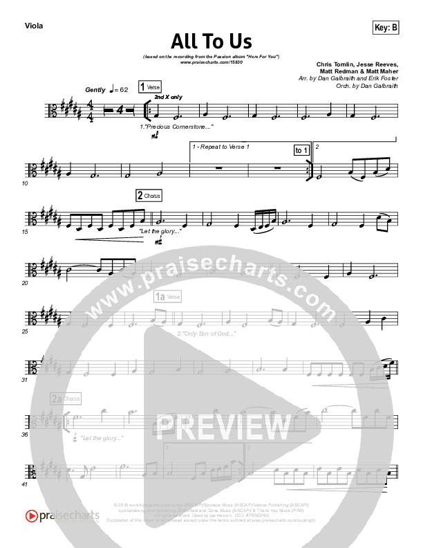 All To Us Viola (Chris Tomlin / Passion)