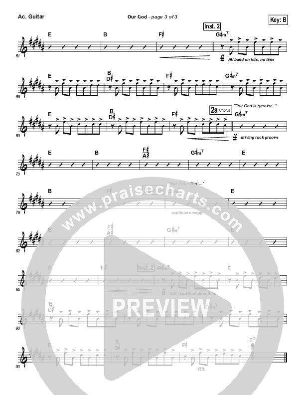 Our God Acoustic Guitar (Chris Tomlin / Passion)