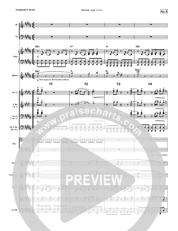 Our God Conductor's Score (Chris Tomlin / Passion)