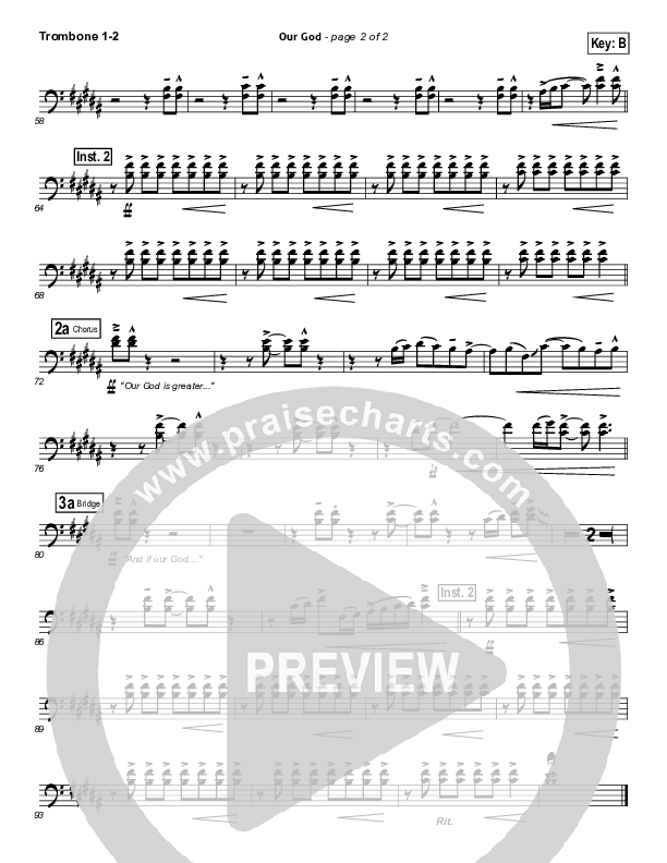 Our God Trombone 1/2 (Chris Tomlin / Passion)