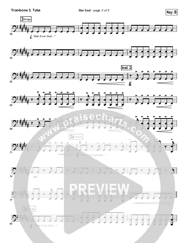 Our God Trombone 3/Tuba (Chris Tomlin / Passion)
