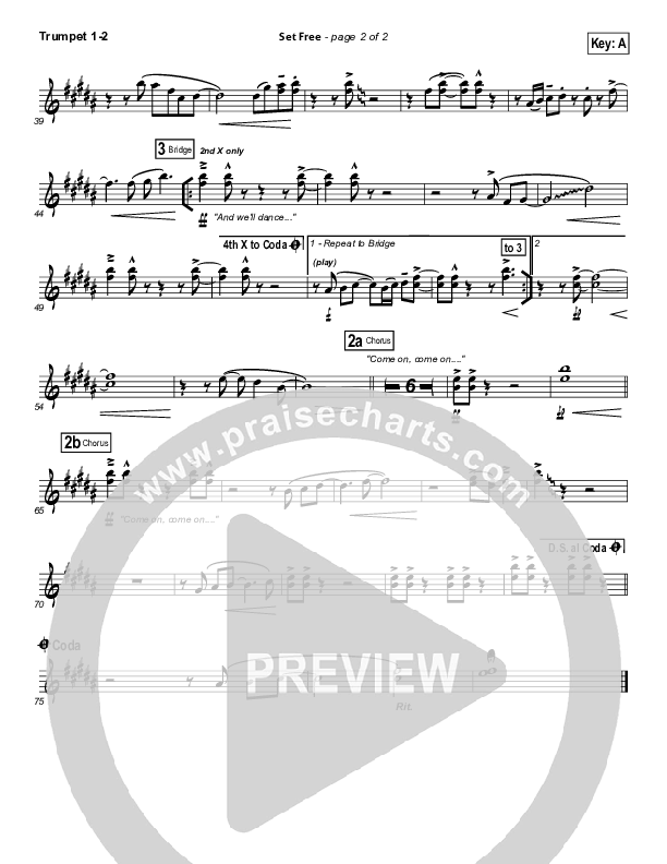 Set Free Trumpet 1,2 (Chris Tomlin / Matt Redman / Passion)