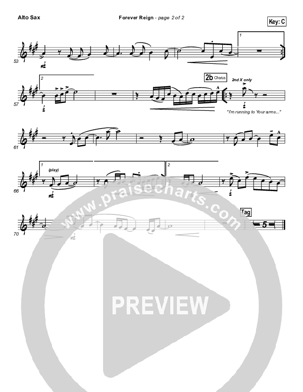 Forever Reign Alto Sax (Kristian Stanfill / Passion)