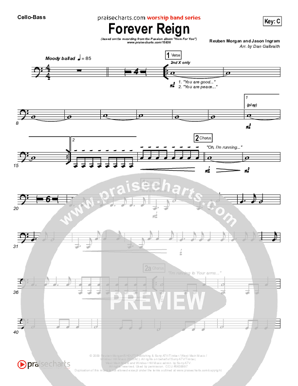 Forever Reign Cello/Bass (Kristian Stanfill / Passion)