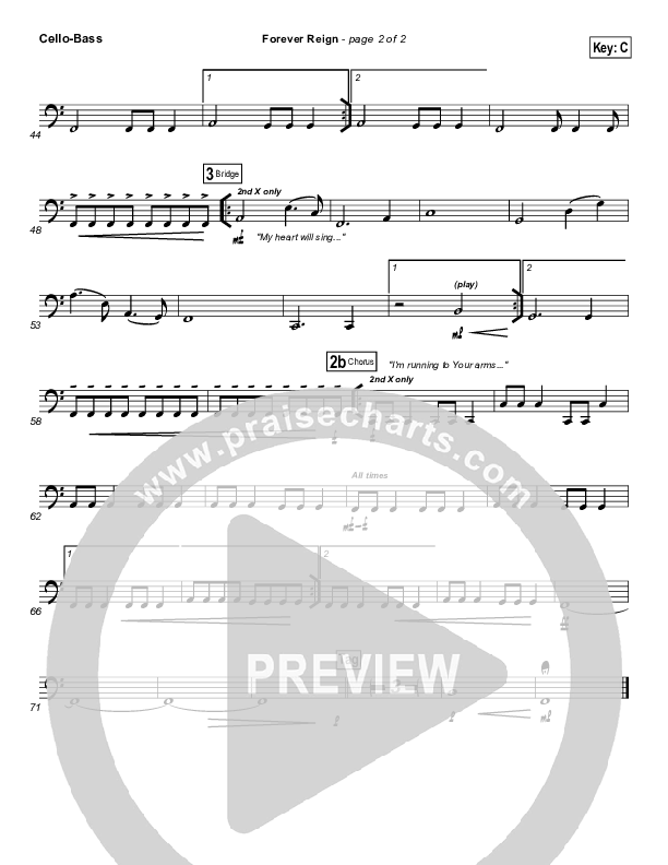 Forever Reign Cello/Bass (Kristian Stanfill / Passion)