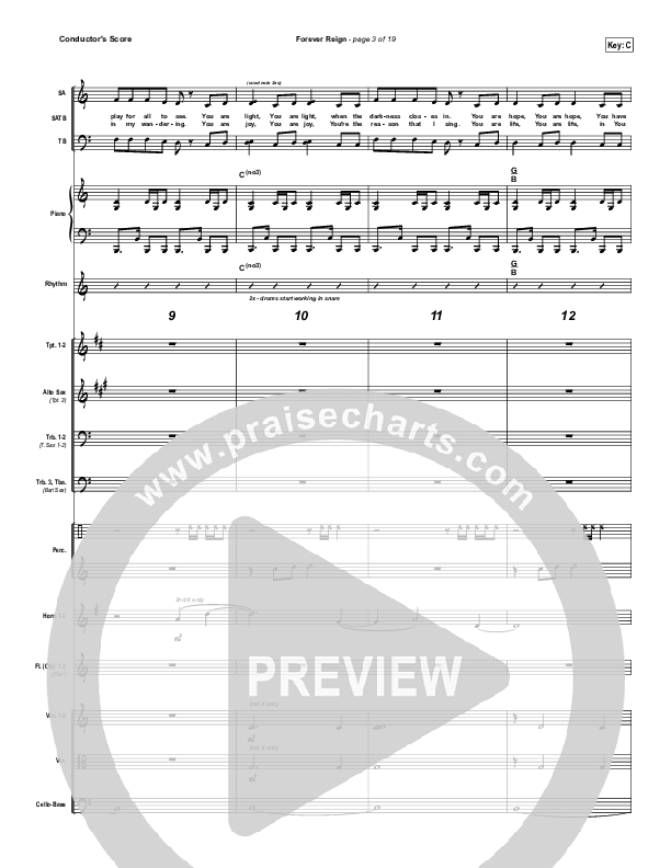 Forever Reign Conductor's Score (Kristian Stanfill / Passion)