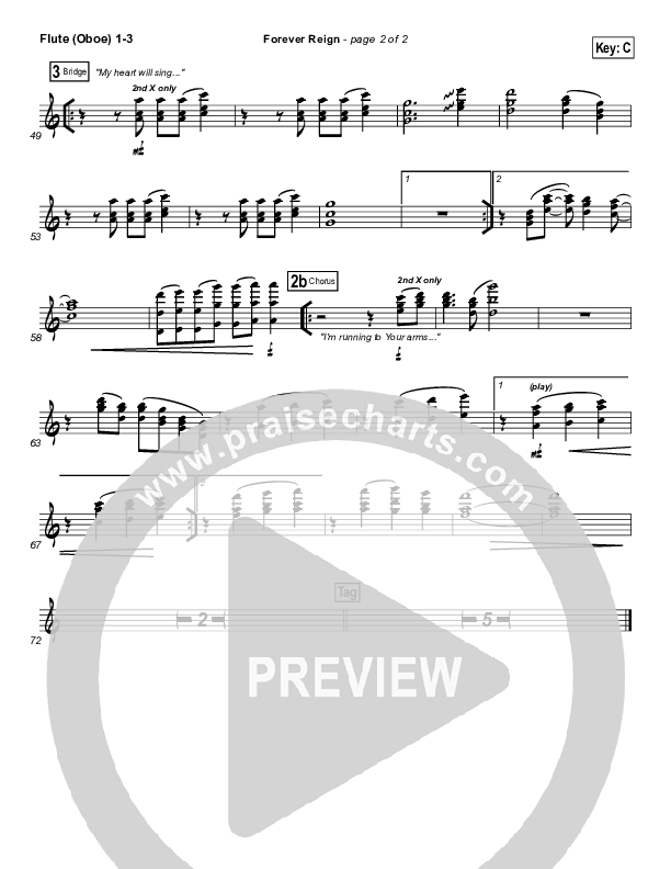 Forever Reign Flute/Oboe 1/2/3 (Kristian Stanfill / Passion)