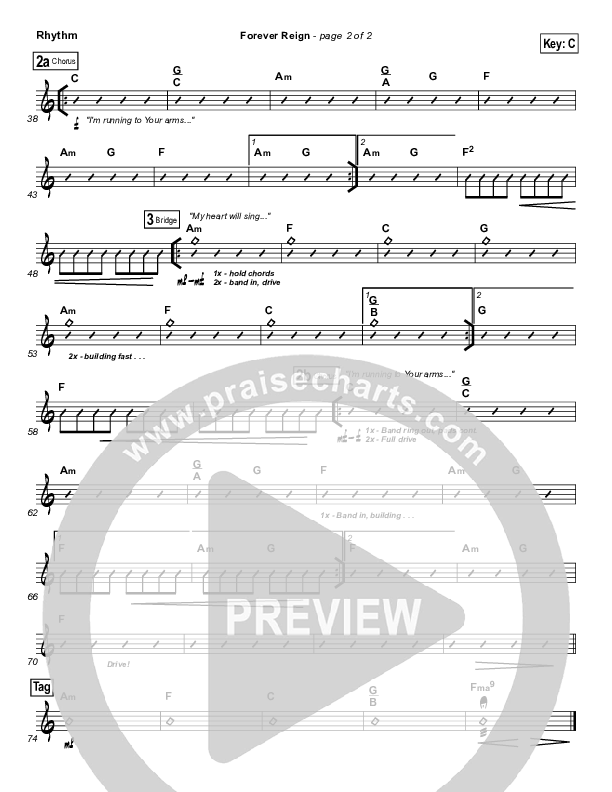 Forever Reign Rhythm Chart (Kristian Stanfill / Passion)