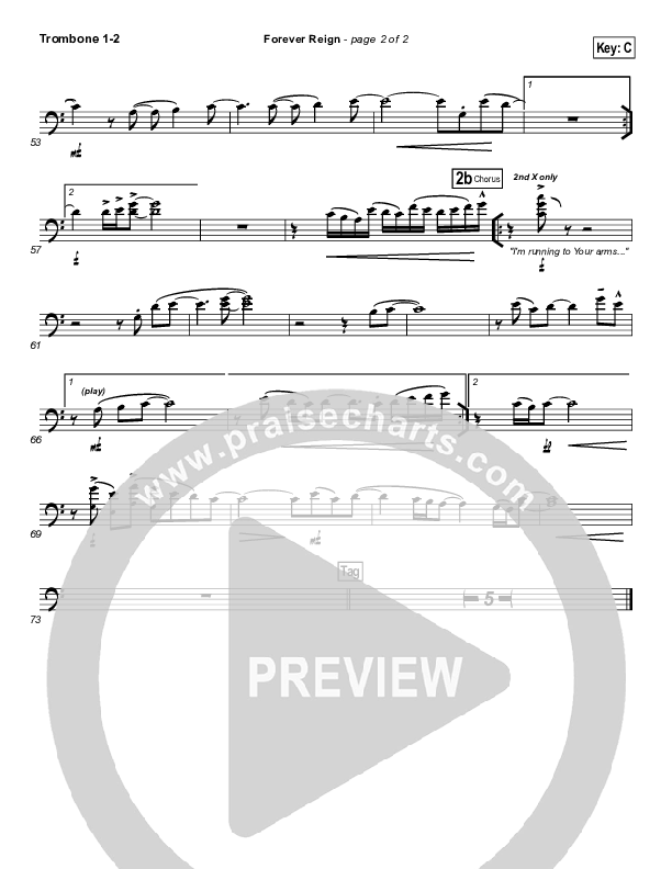 Forever Reign Trombone 1/2 (Kristian Stanfill / Passion)