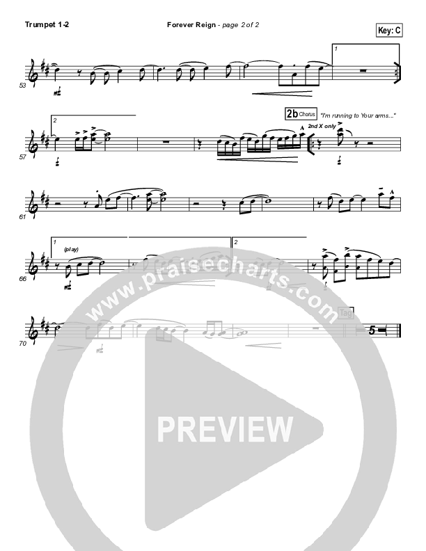 Forever Reign Trumpet 1,2 (Kristian Stanfill / Passion)