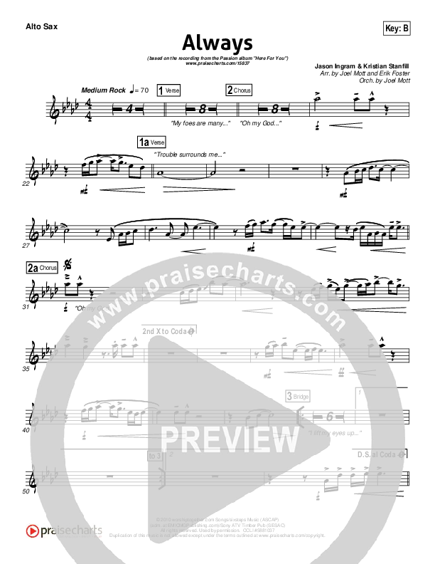 Always Alto Sax (Kristian Stanfill / Passion)