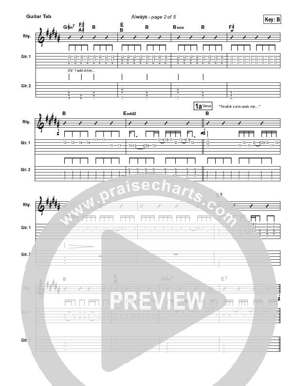 Always Guitar Tab (Kristian Stanfill / Passion)