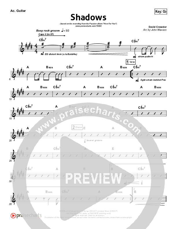 Shadows Acoustic Guitar (David Crowder / Passion)