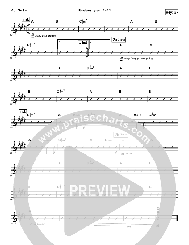 Shadows Acoustic Guitar (David Crowder / Passion)