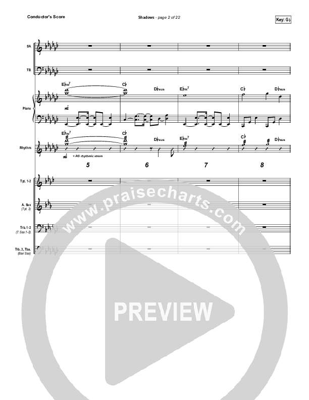 Shadows Conductor's Score (David Crowder / Passion)