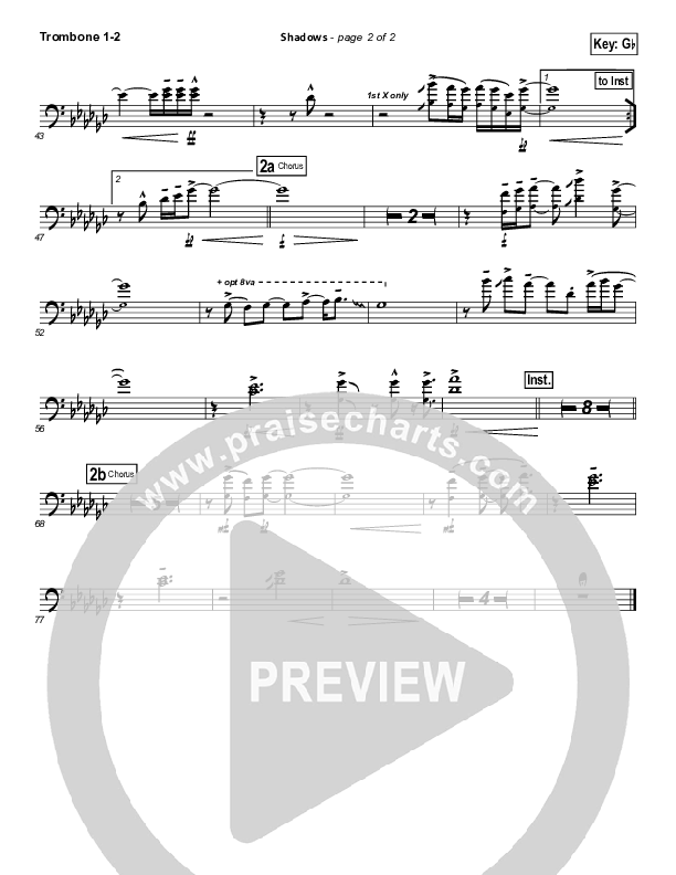 Shadows Trombone 1/2 (David Crowder / Passion)