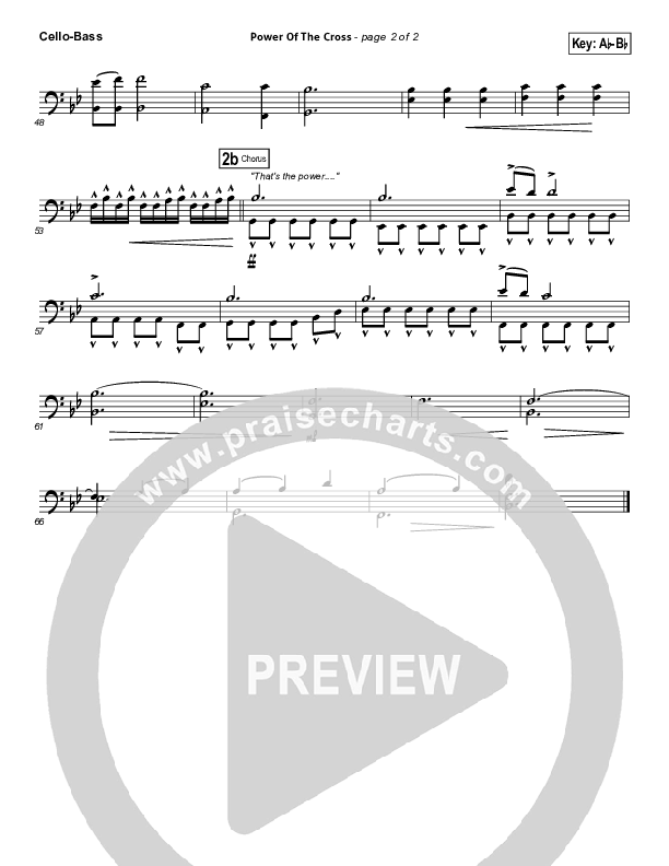 Power Of The Cross Cello/Bass (Natalie Grant)