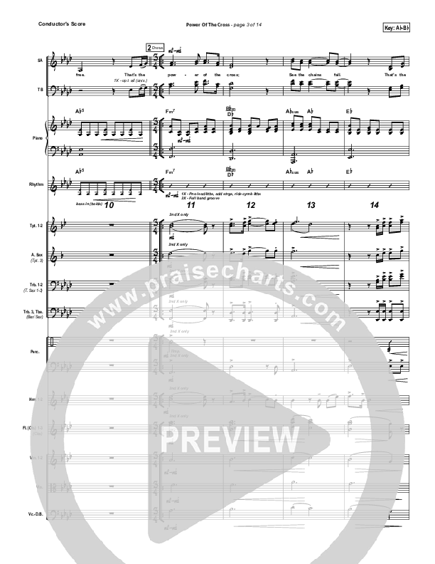 Power Of The Cross Conductor's Score (Natalie Grant)