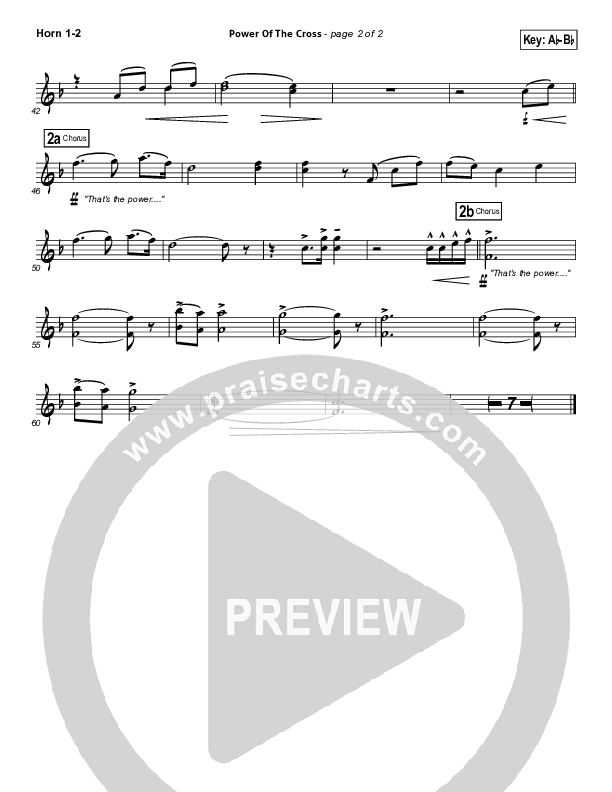 Power Of The Cross French Horn 1/2 (Natalie Grant)