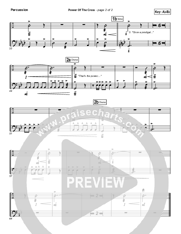 Power Of The Cross Percussion (Natalie Grant)