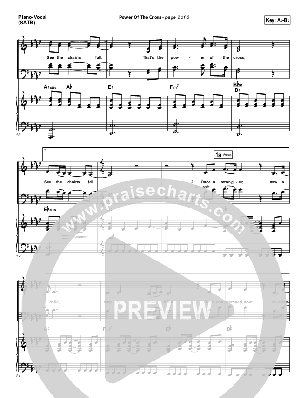 Power Of The Cross Piano/Vocal & Lead (Natalie Grant)