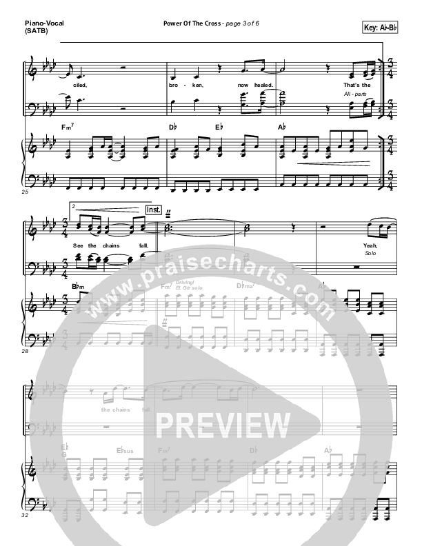 Power Of The Cross Piano/Vocal & Lead (Natalie Grant)