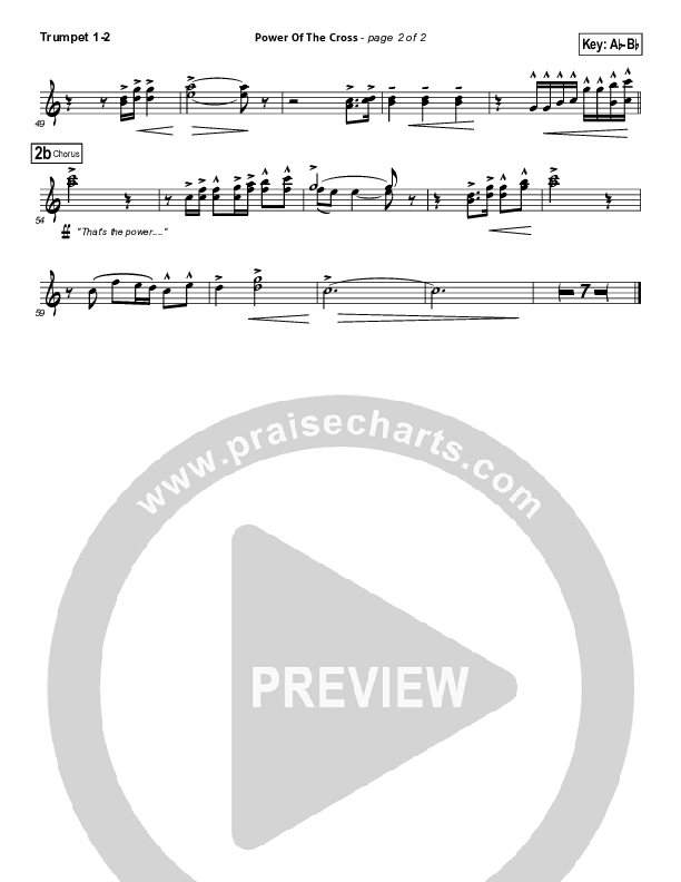 Power Of The Cross Trumpet 1,2 (Natalie Grant)