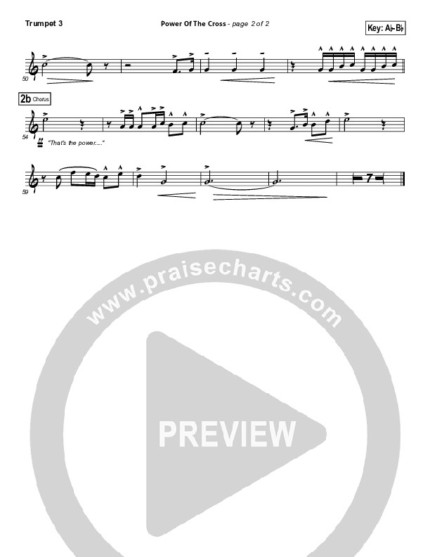 Power Of The Cross Trumpet 3 (Natalie Grant)