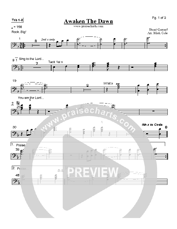 Awaken the Dawn Trombone 1/2/3 (Delirious)