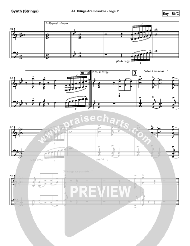 All Things Are Possible Synth Strings (Hillsong Worship)