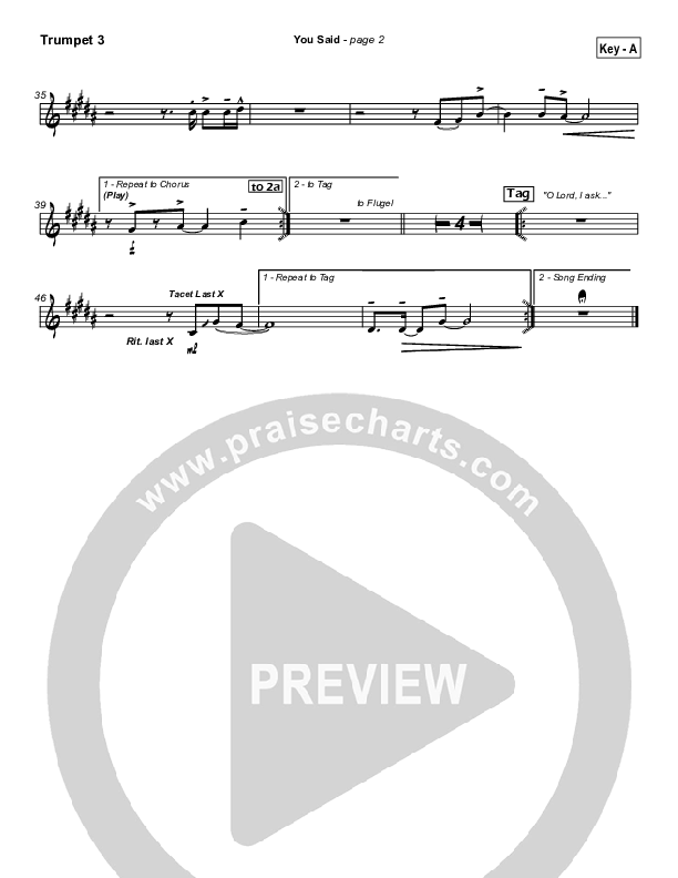 You Said Trumpet 3 (Hillsong Worship)