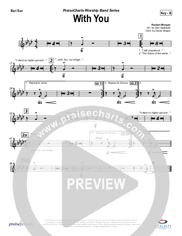 With You Bari Sax (Hillsong Worship)