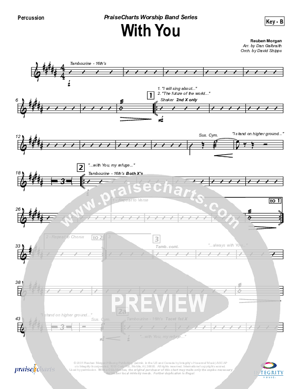 With You Percussion (Hillsong Worship)