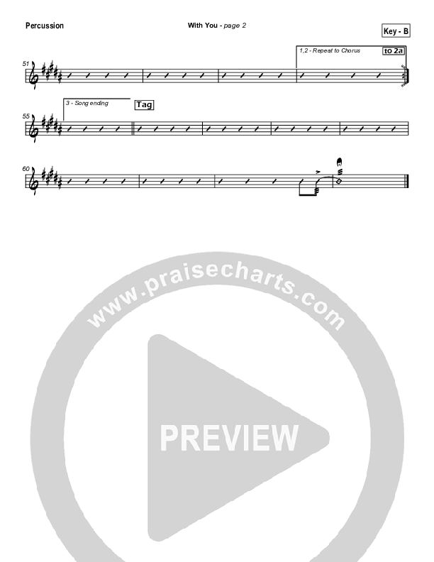 With You Percussion (Hillsong Worship)