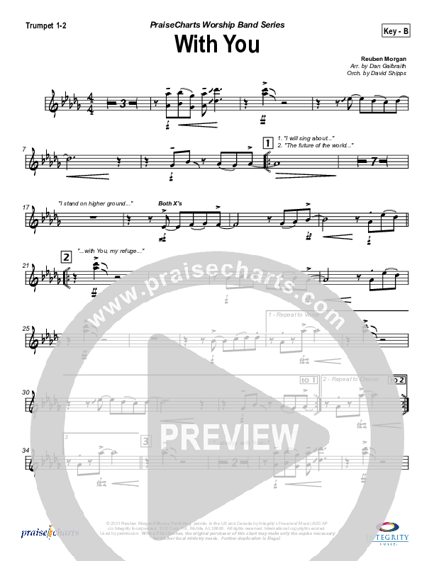 With You Trumpet 1,2 (Hillsong Worship)