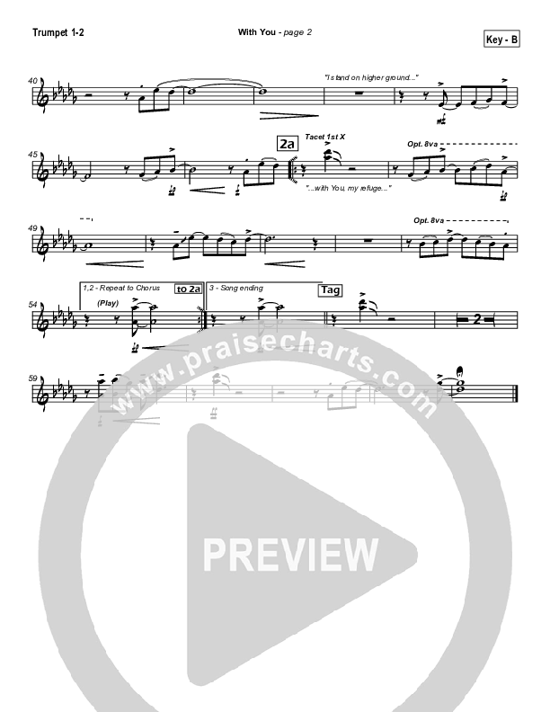 With You Trumpet 1,2 (Hillsong Worship)