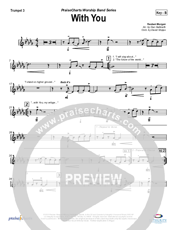 With You Trumpet 3 (Hillsong Worship)