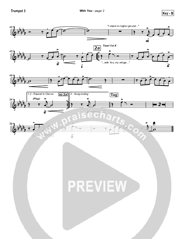 With You Trumpet 3 (Hillsong Worship)