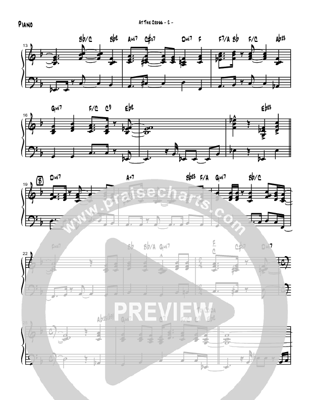 At The Cross (Instrumental) Piano Sheet (Brad Henderson)